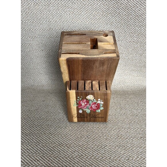 Pioneer Woman Vintage Floral 14pc Knife Block Set - Picture 3 of 12